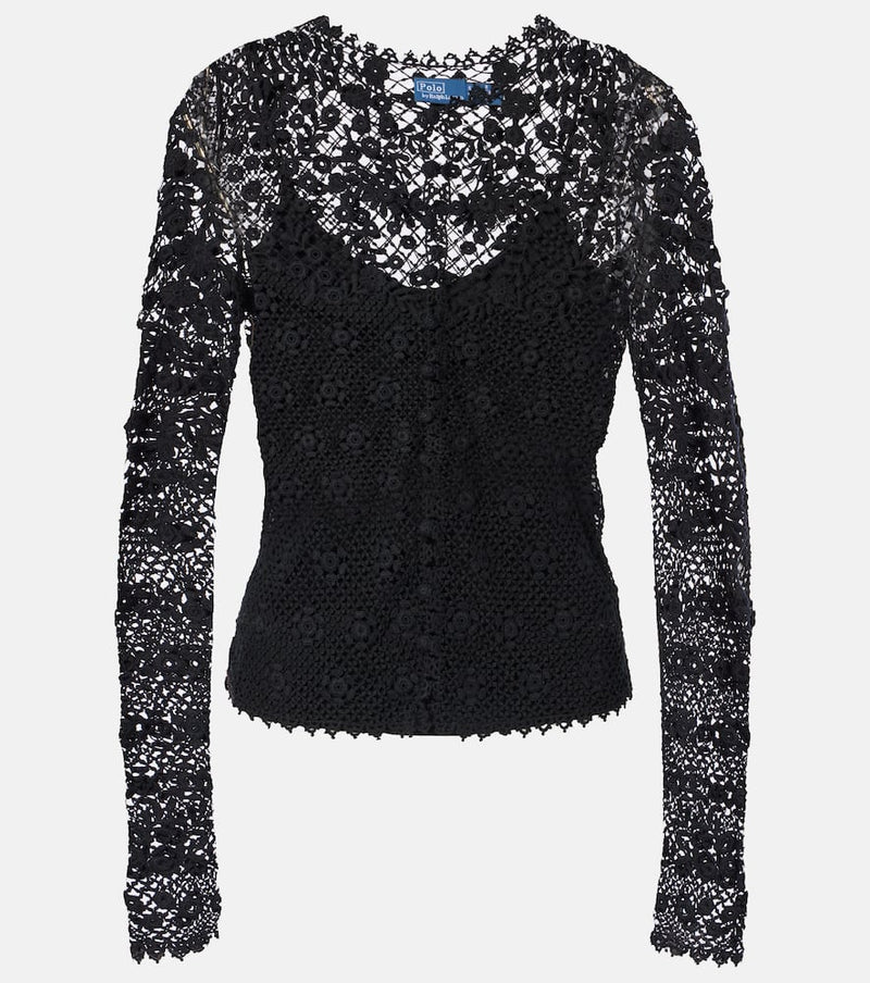 Polo Ralph Lauren Layered cotton lace top