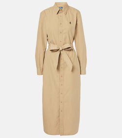 Polo Ralph Lauren Belted cotton midi dress