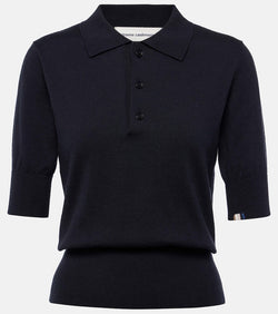 Extreme Cashmere N°351 Park cotton and cashmere polo shirt