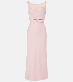 Giambattista Valli Bow-detail crêpe midi dress