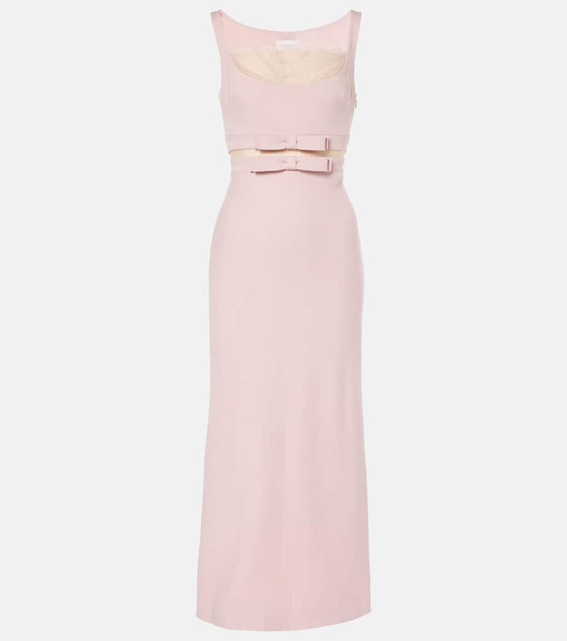 Giambattista Valli Bow-detail crêpe midi dress