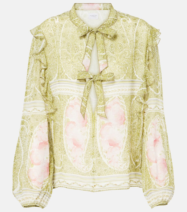 Giambattista Valli Printed silk georgette blouse