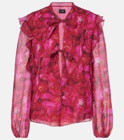 Giambattista Valli Floral silk georgette blouse