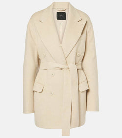 Joseph Double-breasted belted wool and silk blazer