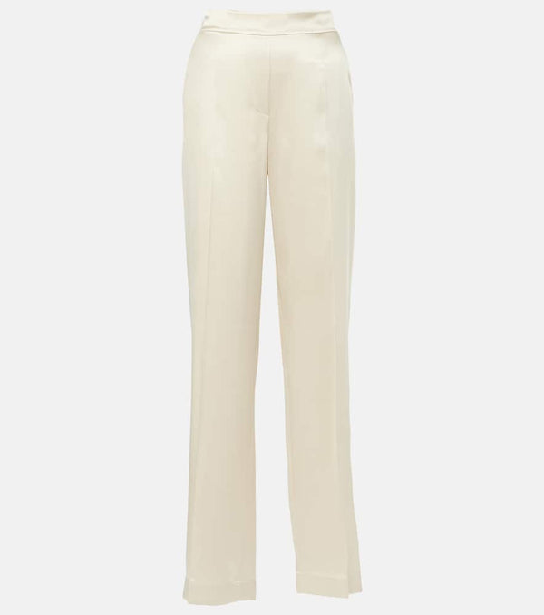 Joseph Tova mid-rise silk satin straight pants