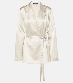 Joseph Jaubert silk satin blazer