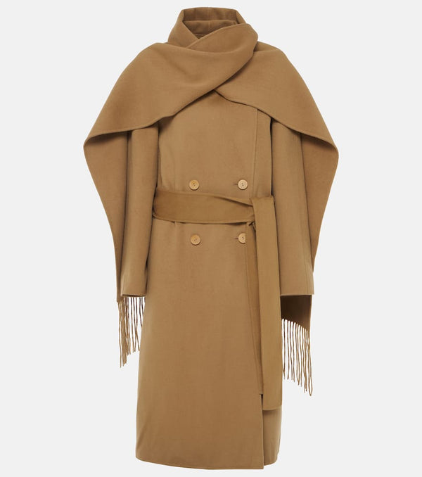 Joseph Lepage caped wool and silk wrap coat