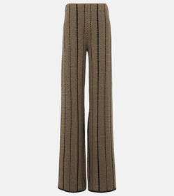 Joseph Chevron wool jacquard straight pants