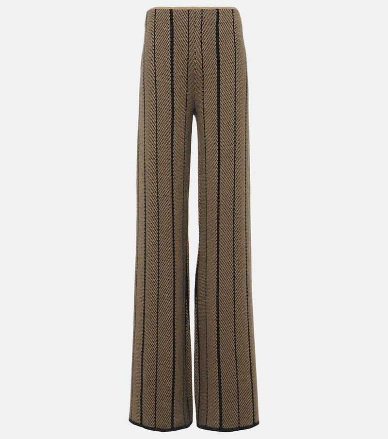 Joseph Chevron wool jacquard straight pants