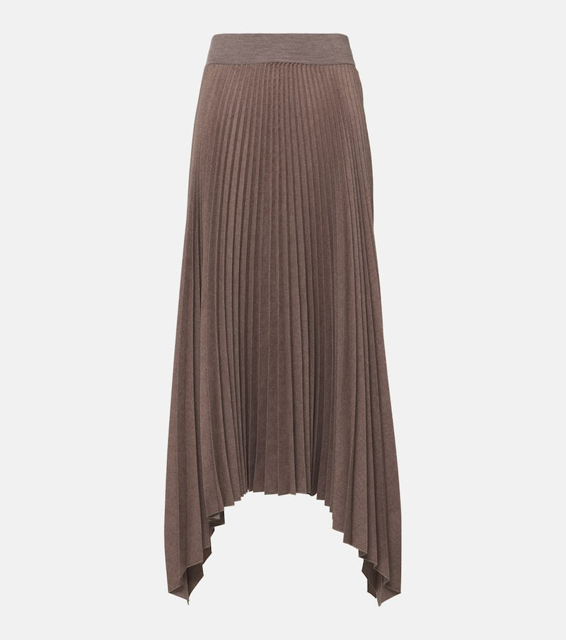 Joseph Ade asymmetric plissé midi skirt