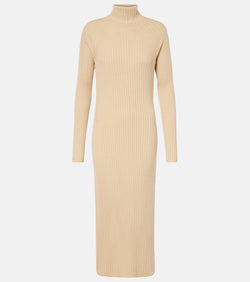 Joseph Ribbed-knit wool and silk maxi dress