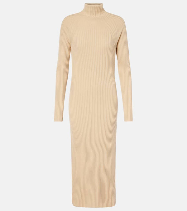 Joseph Ribbed-knit wool and silk maxi dress