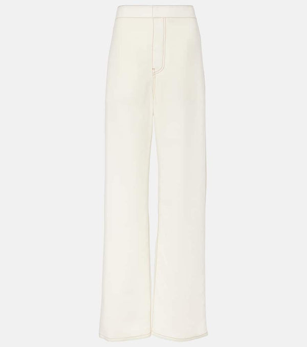 Alaïa High-rise wool-blend wide-leg pants