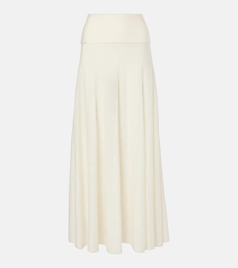 Alaïa Low-rise virgin wool maxi skirt