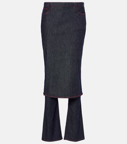 Alaïa Denim skirt pants