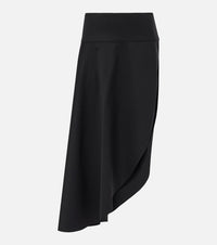 Alaia Asymmetric wool midi skirt