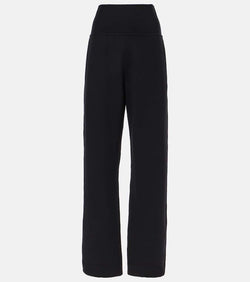 Alaïa High-rise wool-blend straight pants