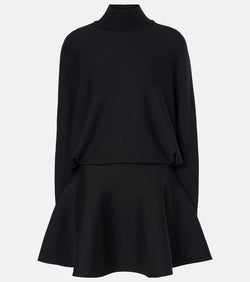 Alaïa Turtleneck wool-blend minidress