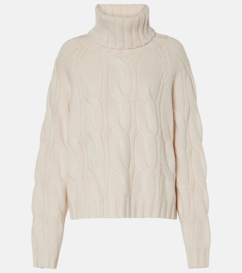 Jardin des Orangers Cable-knit wool and cashmere turtleneck sweater