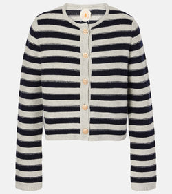 Jardin des Orangers Striped wool and cashmere cardigan