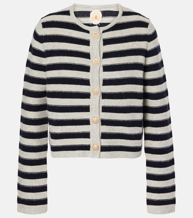 Jardin des Orangers Striped wool and cashmere cardigan