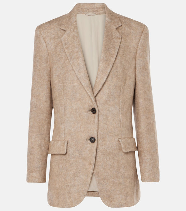 Brunello Cucinelli Wool, mohair, and cashmere-blend blazer