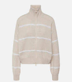 Brunello Cucinelli Zip-up cashmere-blend sweater