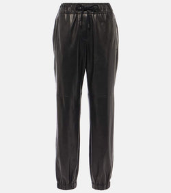 Brunello Cucinelli Leather straight pants