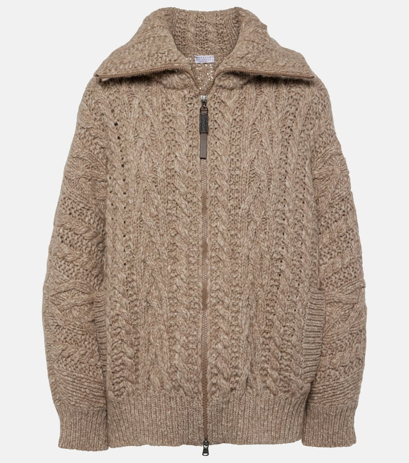 Brunello Cucinelli Aran wool and cashmere cardigan