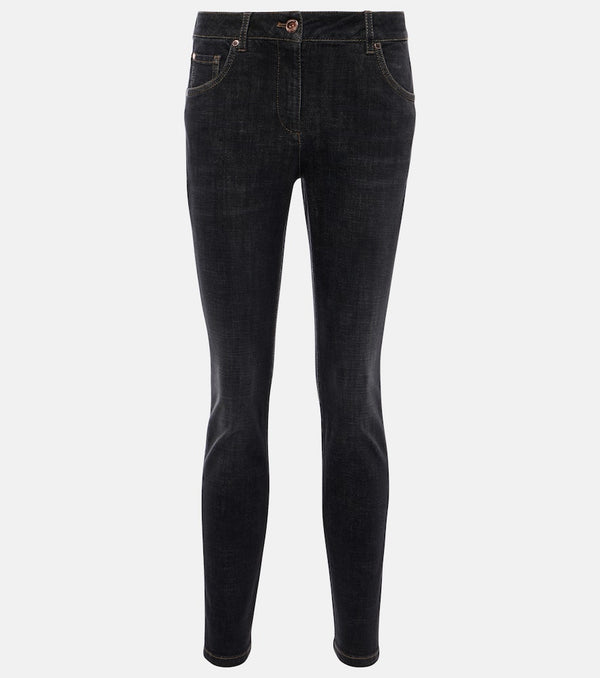 Brunello Cucinelli High-rise skinny jeans