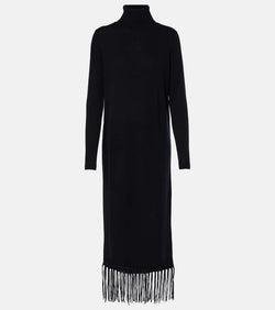 Jardin des Orangers Fringed wool and cashmere sweater dress