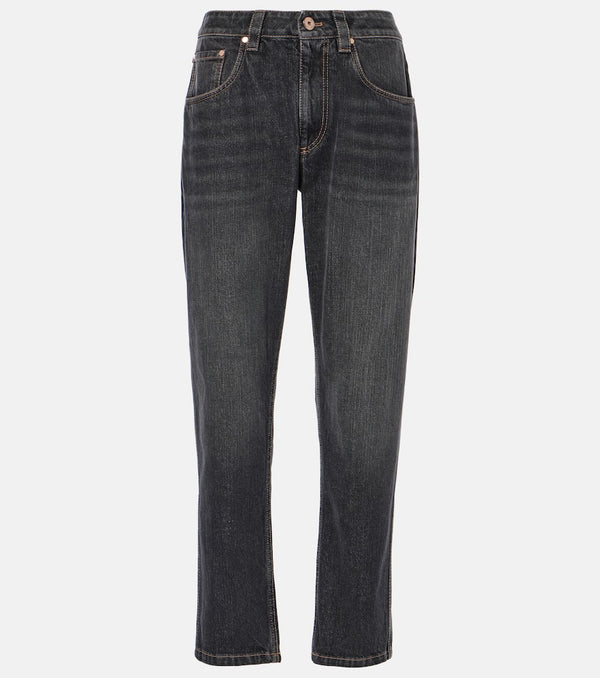 Brunello Cucinelli Logo straight jeans