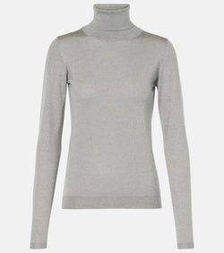 Brunello Cucinelli Cashmere and silk-blend turtleneck sweater