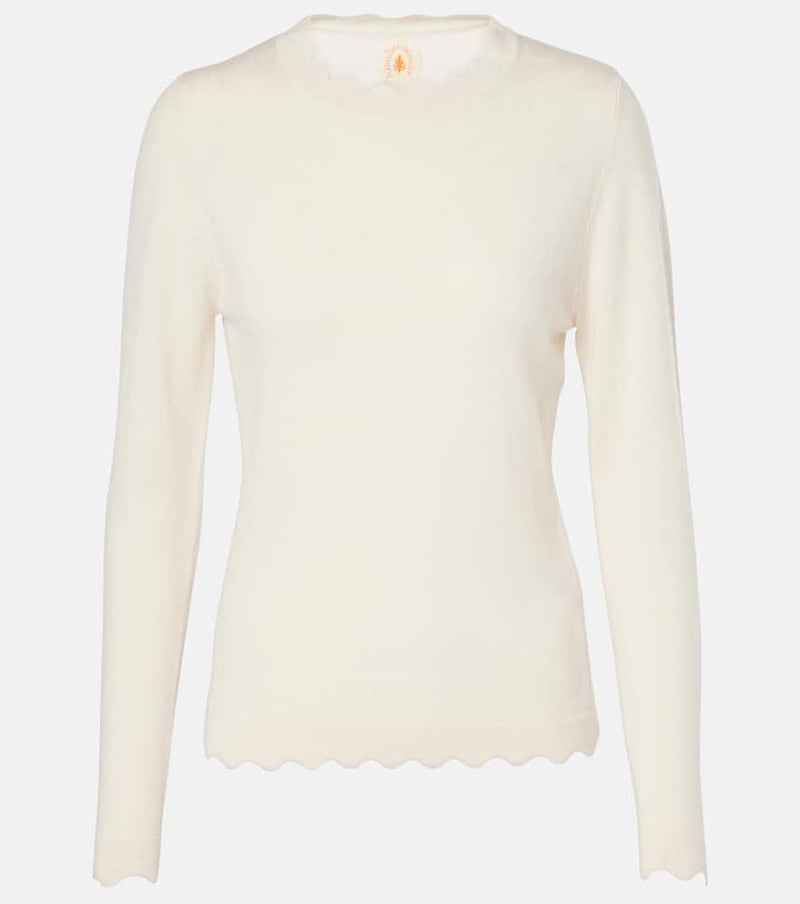 Jardin des Orangers Scalloped wool and cashmere sweater