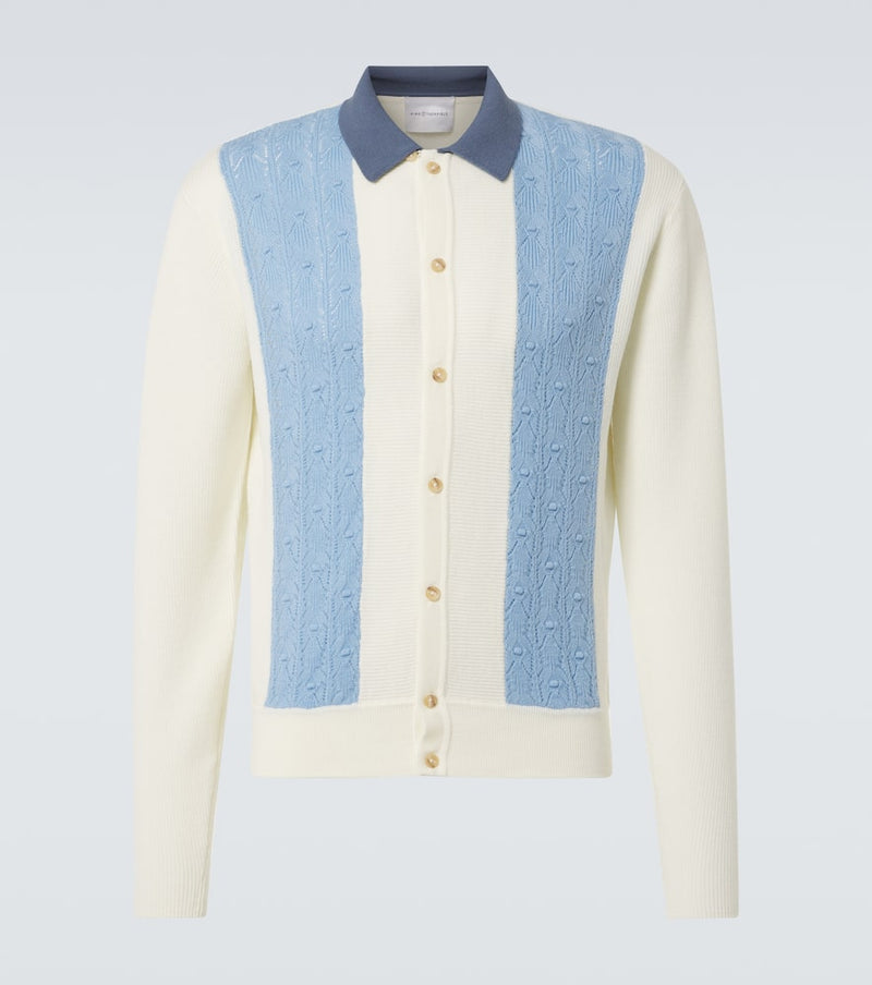 King & Tuckfield Paneled wool cardigan