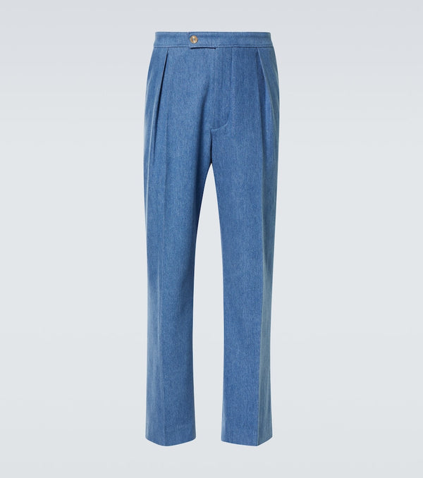 King & Tuckfield Pleated straight jeans