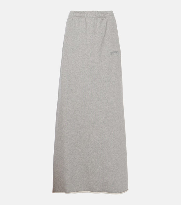 Vetements Molleton cotton-blend maxi skirt