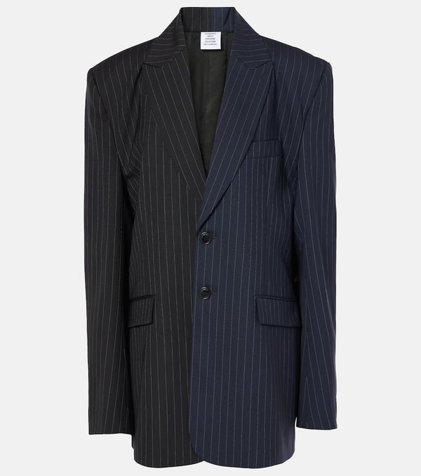 Vetements Pinstripe wool blazer