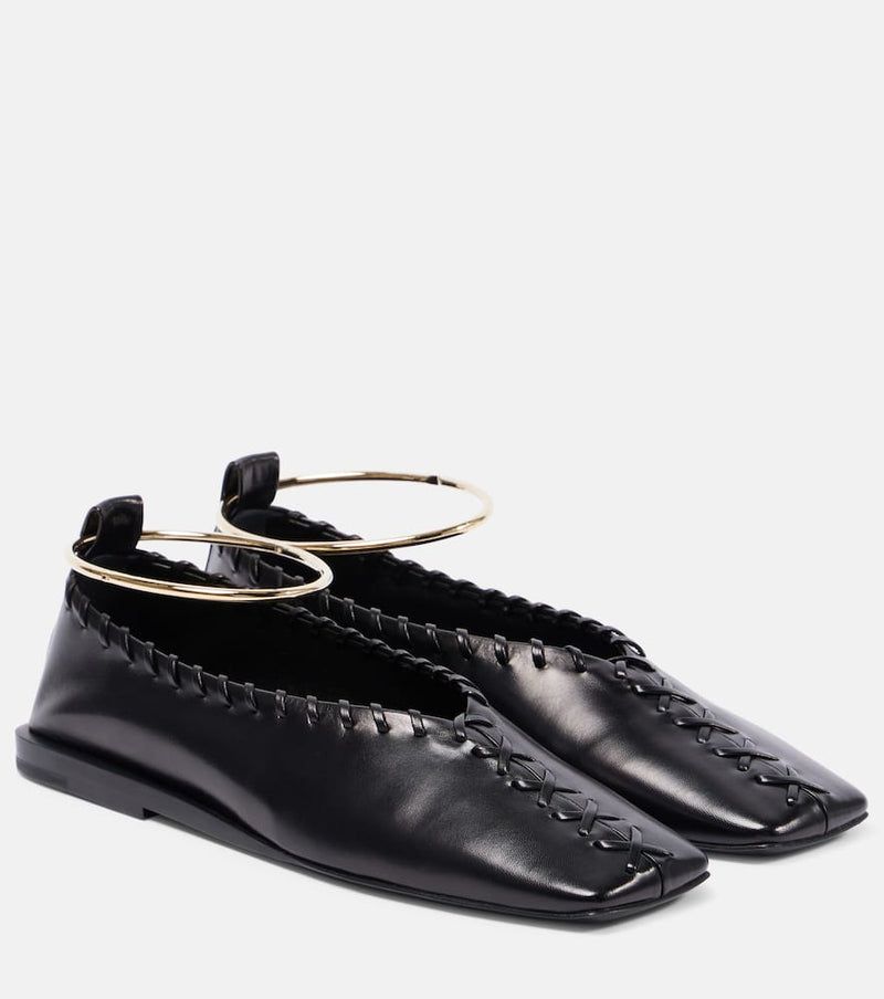 Jil Sander Leather ballet flats