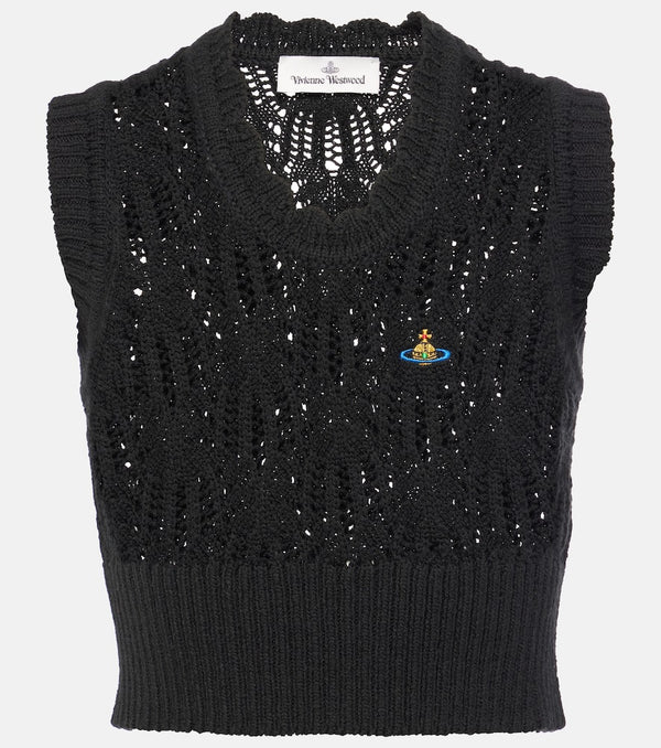 Vivienne Westwood Samantha open-knit wool crop top