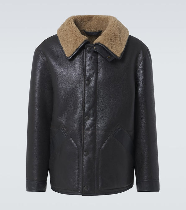 Lemaire Shearling-lined leather jacket