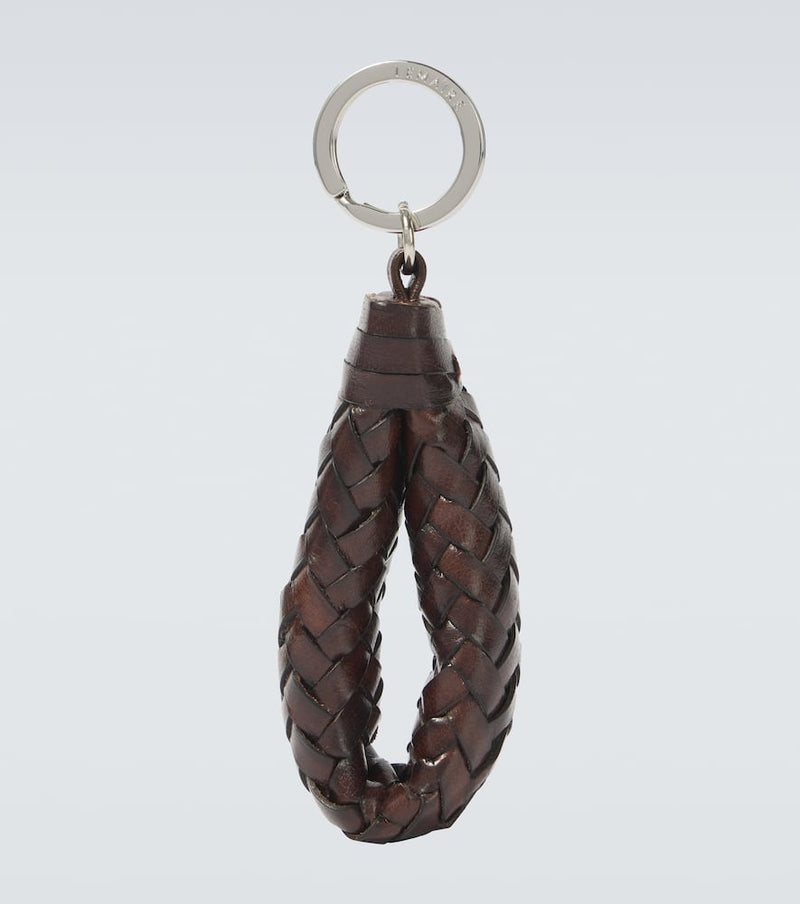 Lemaire Chevron leather keychain