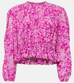 Isabel Marant Gelina printed silk-blend top