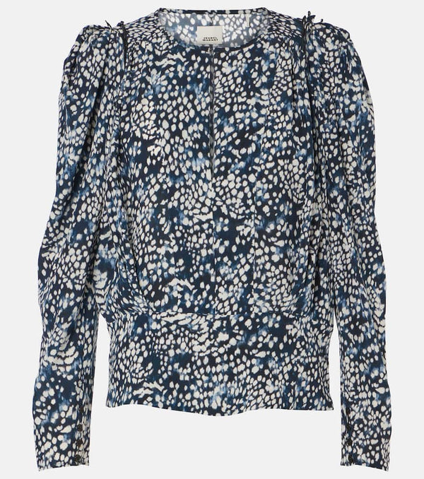 Isabel Marant Zarga printed silk-blend blouse