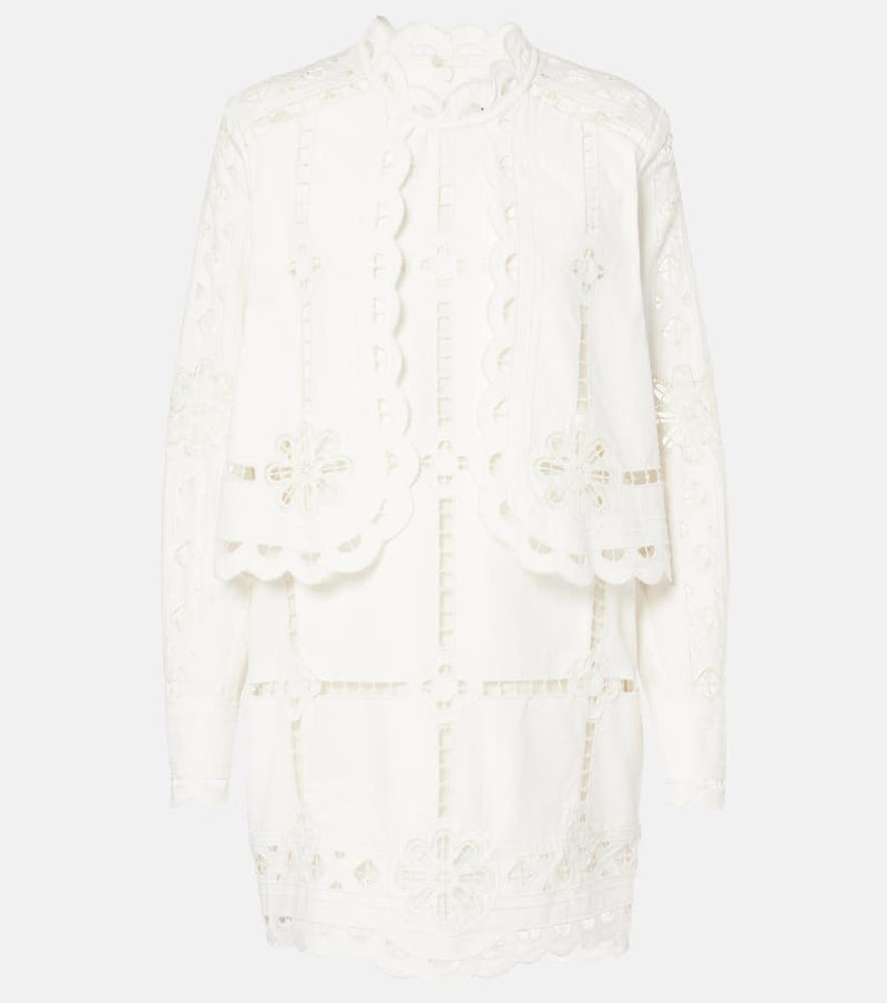 Isabel Marant Praline embroidered cotton minidress