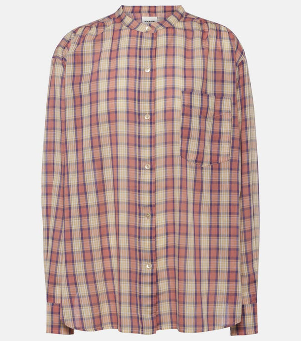 Marant Etoile Checked cotton voile shirt