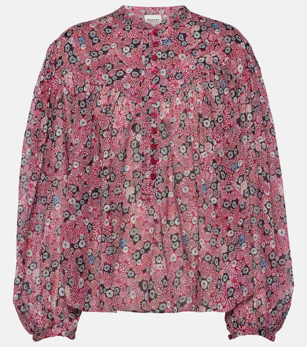 Marant Etoile Salika printed cotton voile blouse