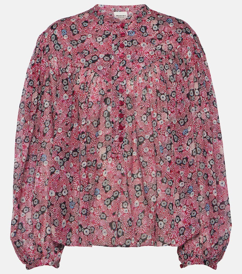 Marant Etoile Salika printed cotton voile blouse