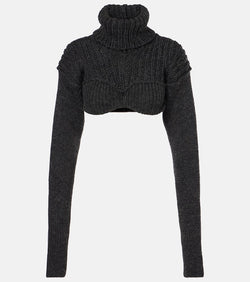 Acne Studios Cropped wool-blend turtleneck sweater