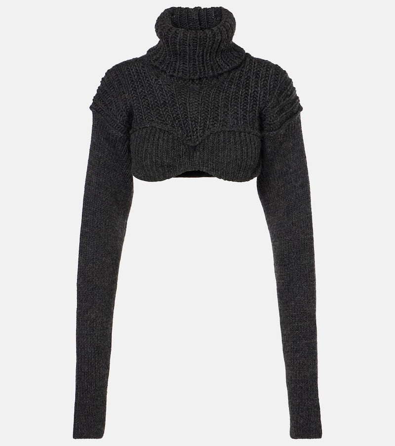 Acne Studios Cropped wool-blend turtleneck sweater